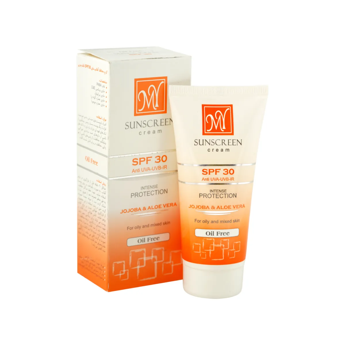 کرم ضد آفتاب SPF30 مای بدون رنگ مناسب پوست چرب و مختلط