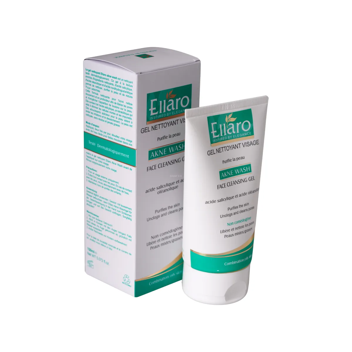 ژل شستشوی صورت الارو مدل Akne Wash مناسب پوست چرب