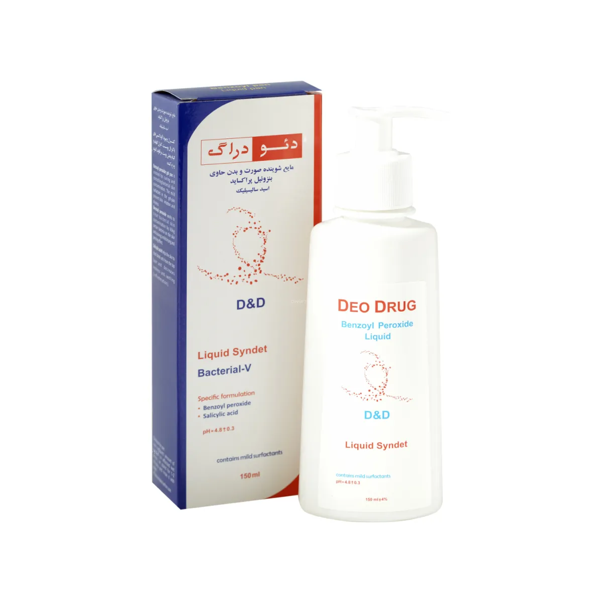 شوینده صورت و بدن دئو دراگ حاوی بنزوئیل پروکساید