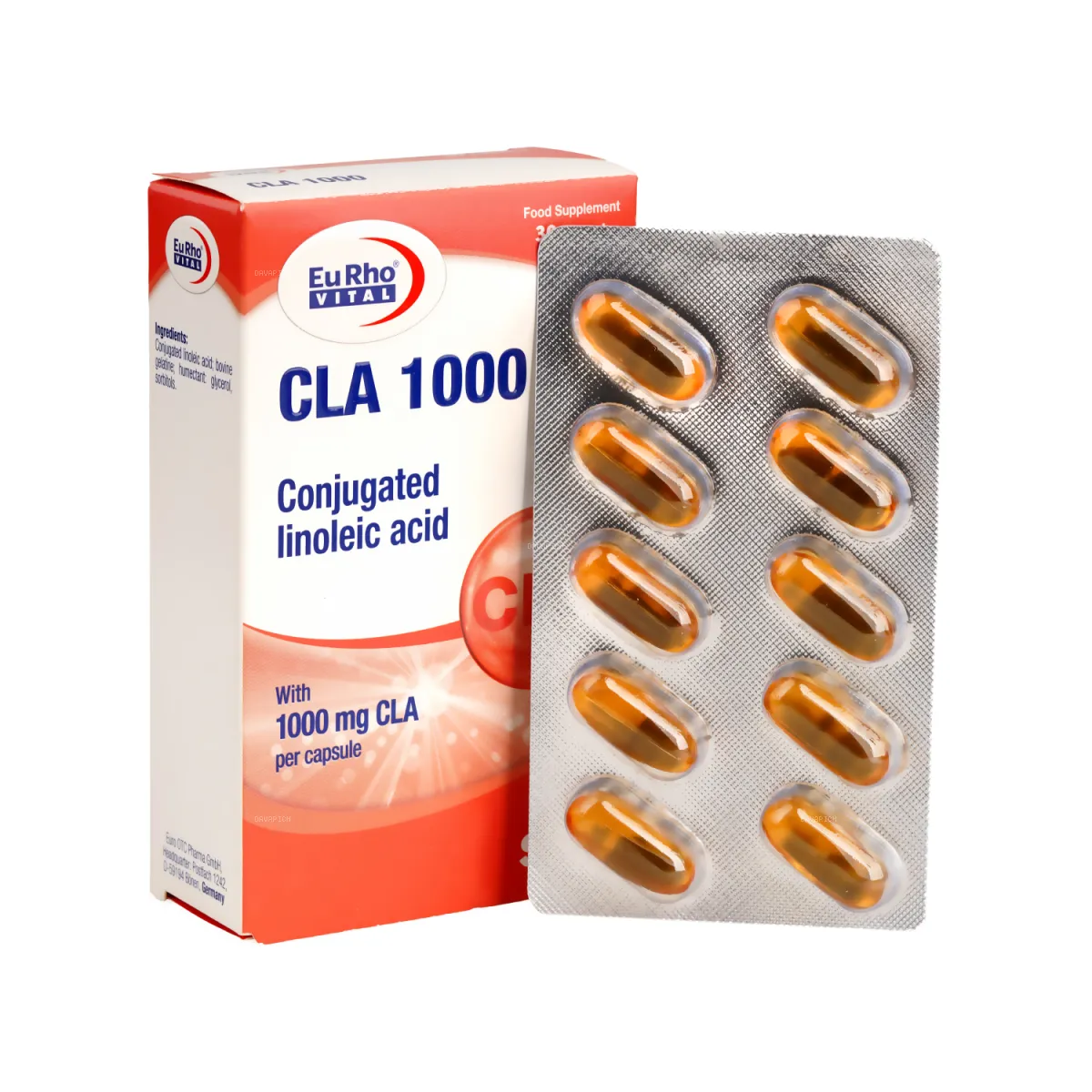 کپسول لاغری CLA یوروویتال 1000 میلی گرم