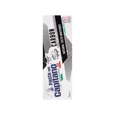 خمیر دندان سفید کننده پاستا دل کاپیتانو مدل Carbon