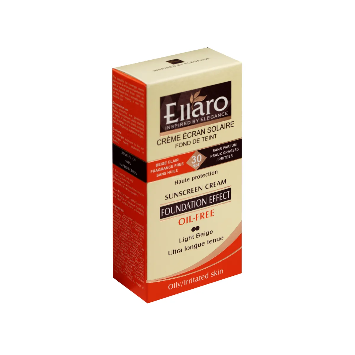 کرم ضد آفتاب SPF30 الارو رنگ بژ روشن مناسب پوست چرب