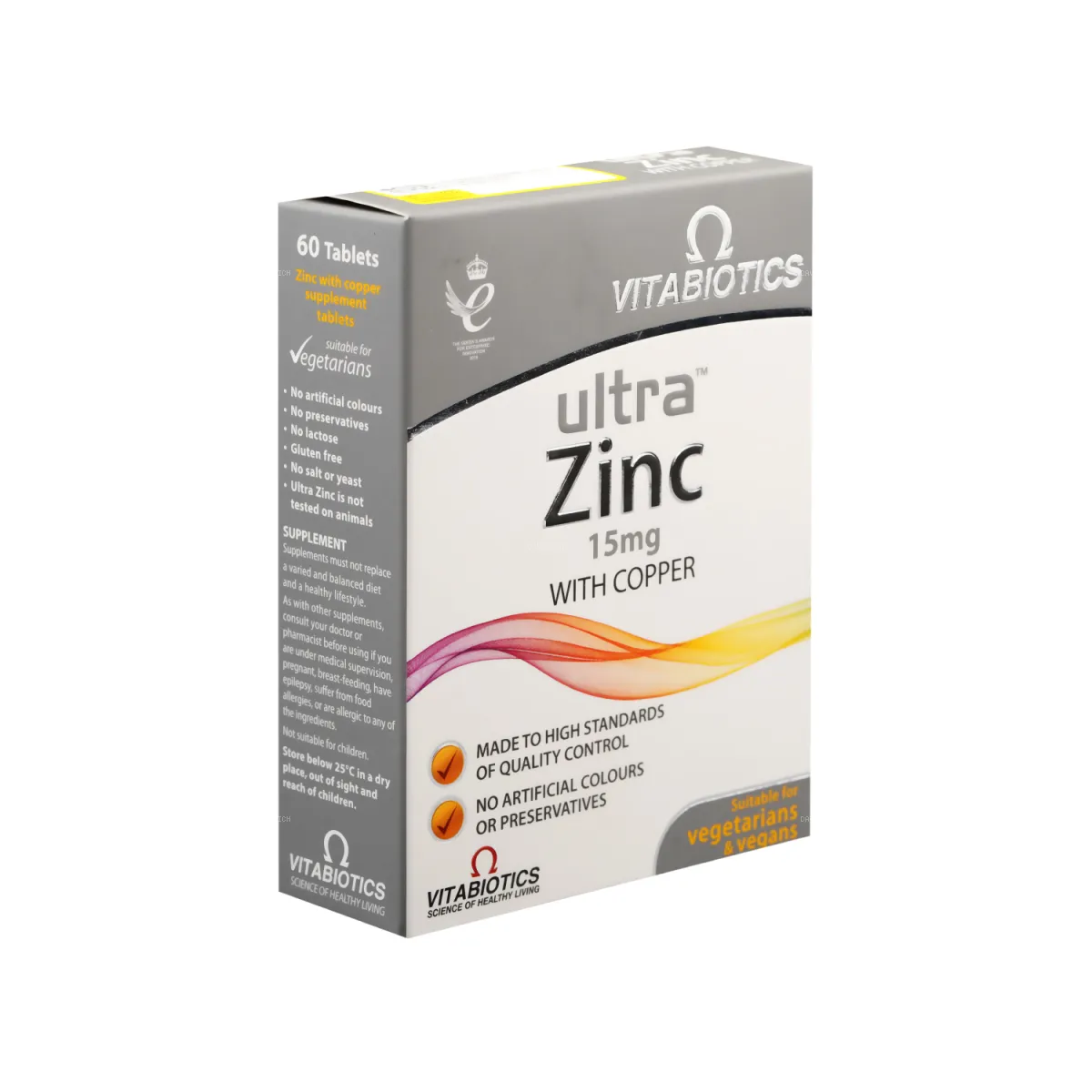 قرص اولترا زینک ویتابیوتیکس 15 میلی گرم