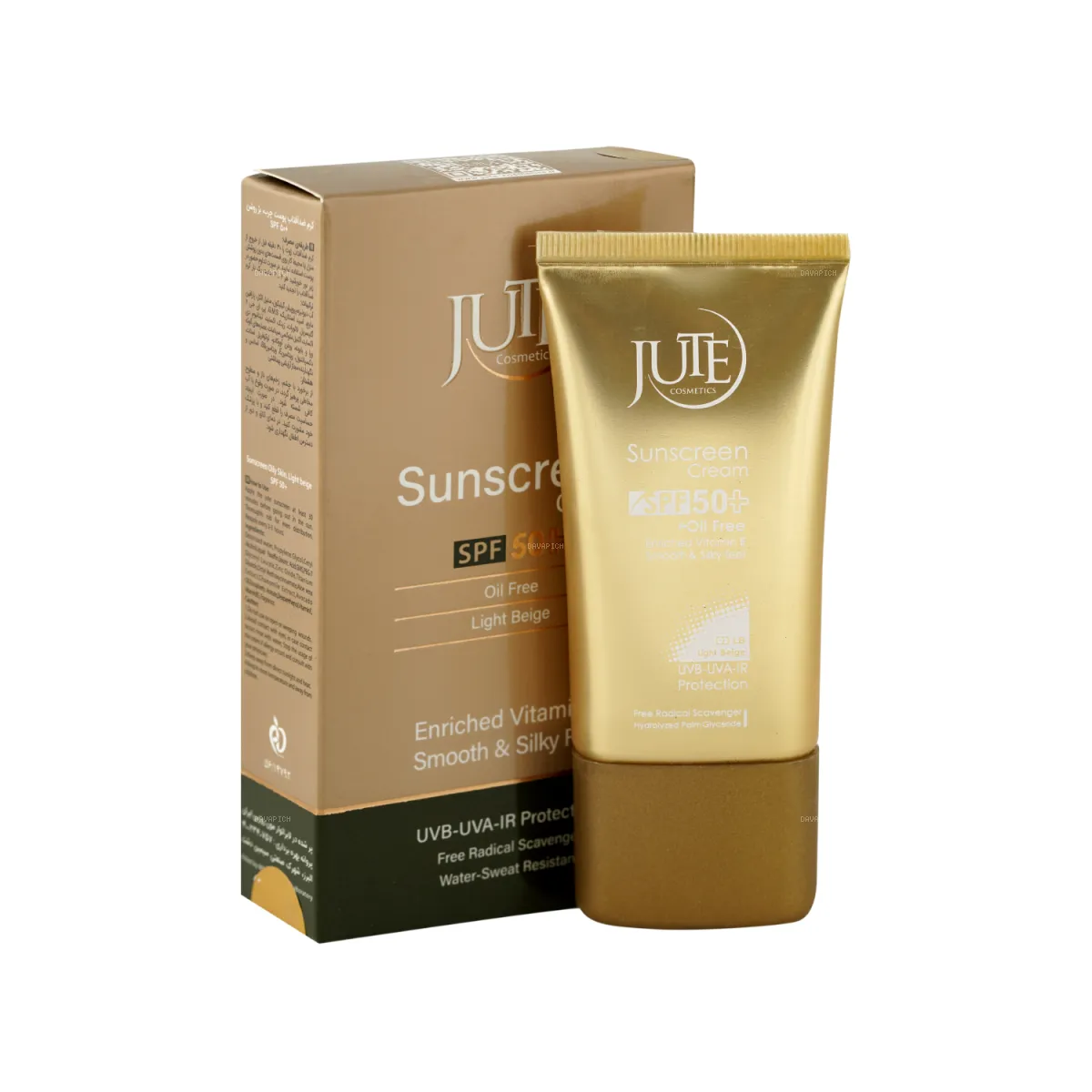 کرم ضد آفتاب SPF50 ژوت رنگ بژ روشن مناسب پوست چرب