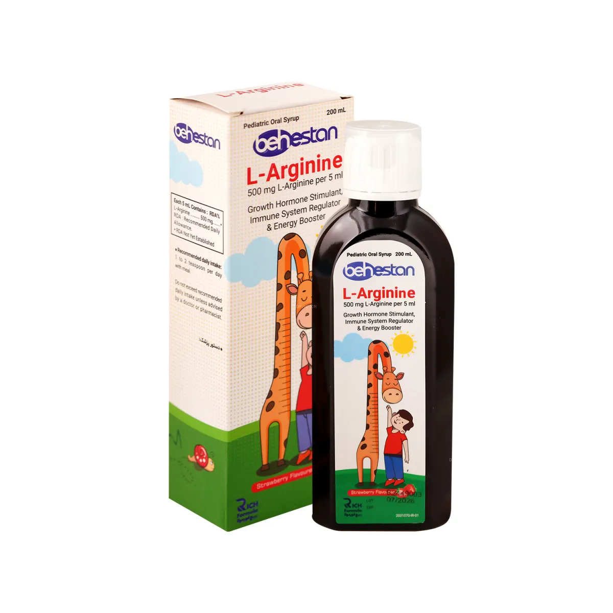 شربت ال آرژنین بهستان 500 میلی گرم