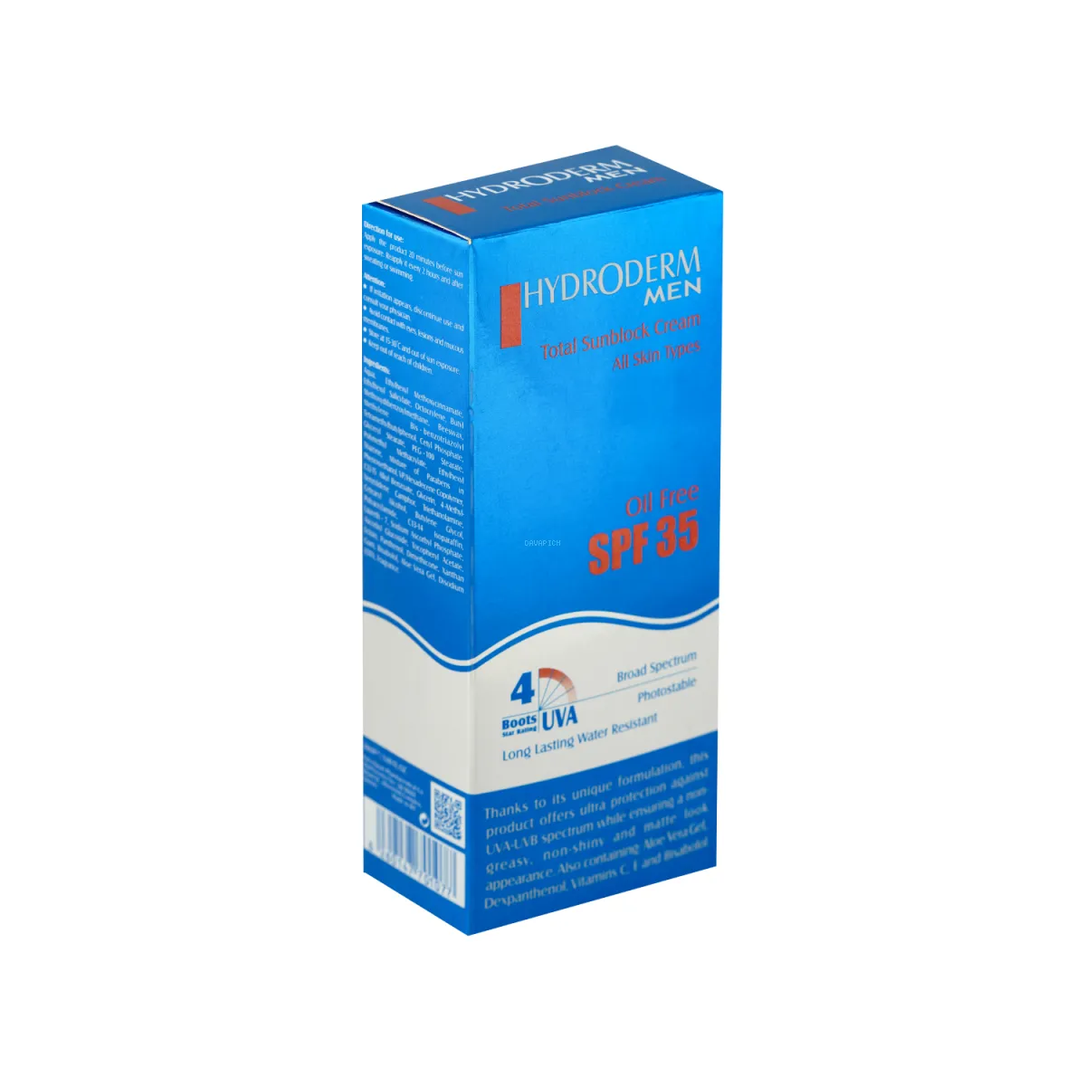 کرم ضد آفتاب SPF35 هیدرودرم مناسب انواع پوست آقایان