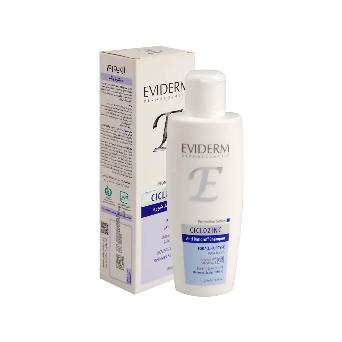 شامپو ضد شوره اویدرم مناسب انواع مو 250 میلی لیتر