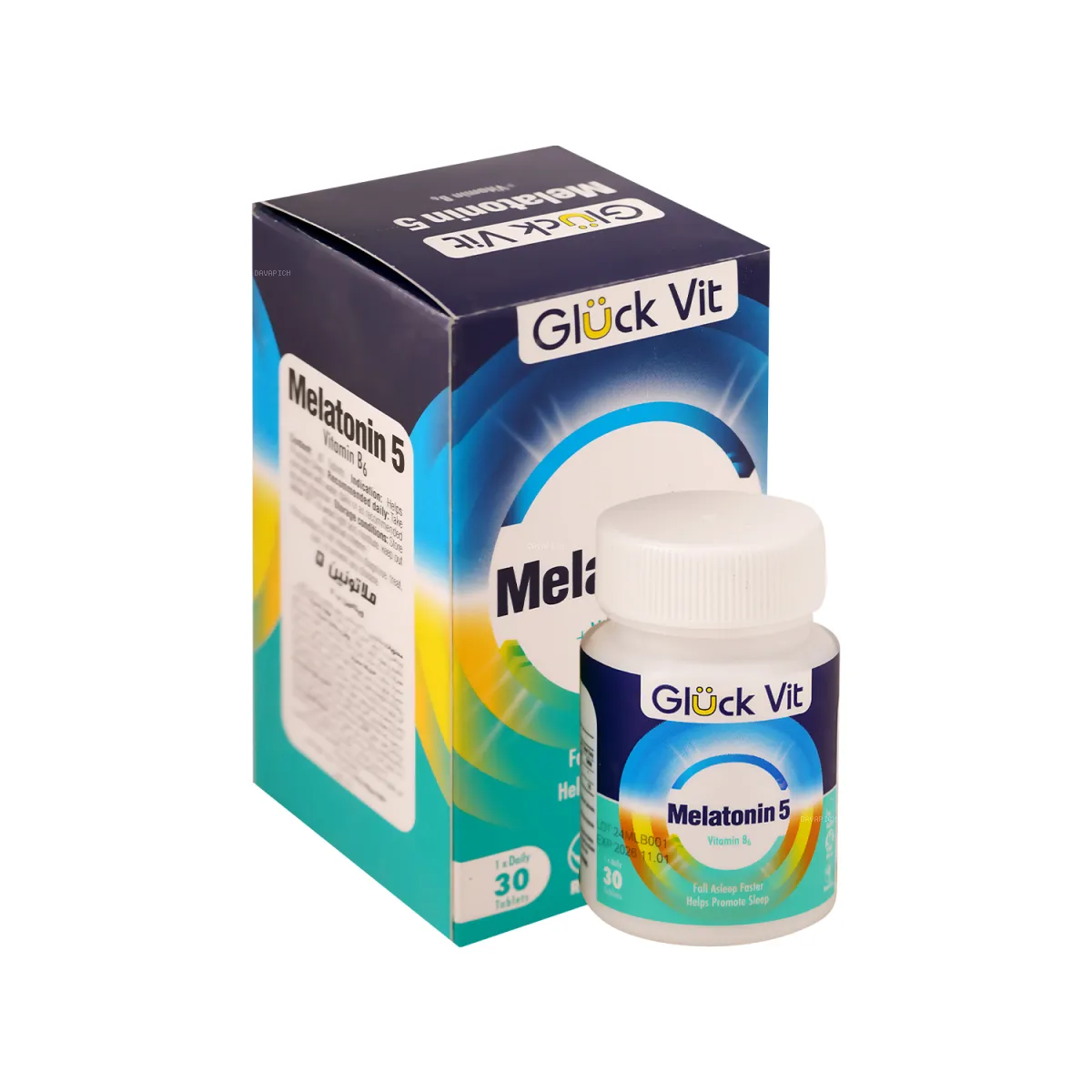 قرص ملاتونین گلوک ویت 5 میلی گرم