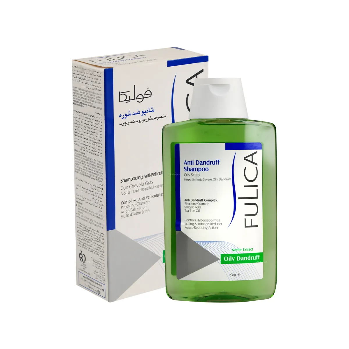 شامپو ضد شوره فولیکا مناسب پوست سر چرب 200 میلی لیتر