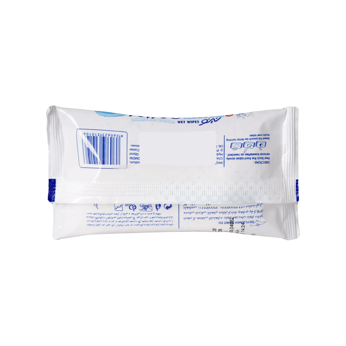 دستمال مرطوب پاک کننده دست و صورت نینو