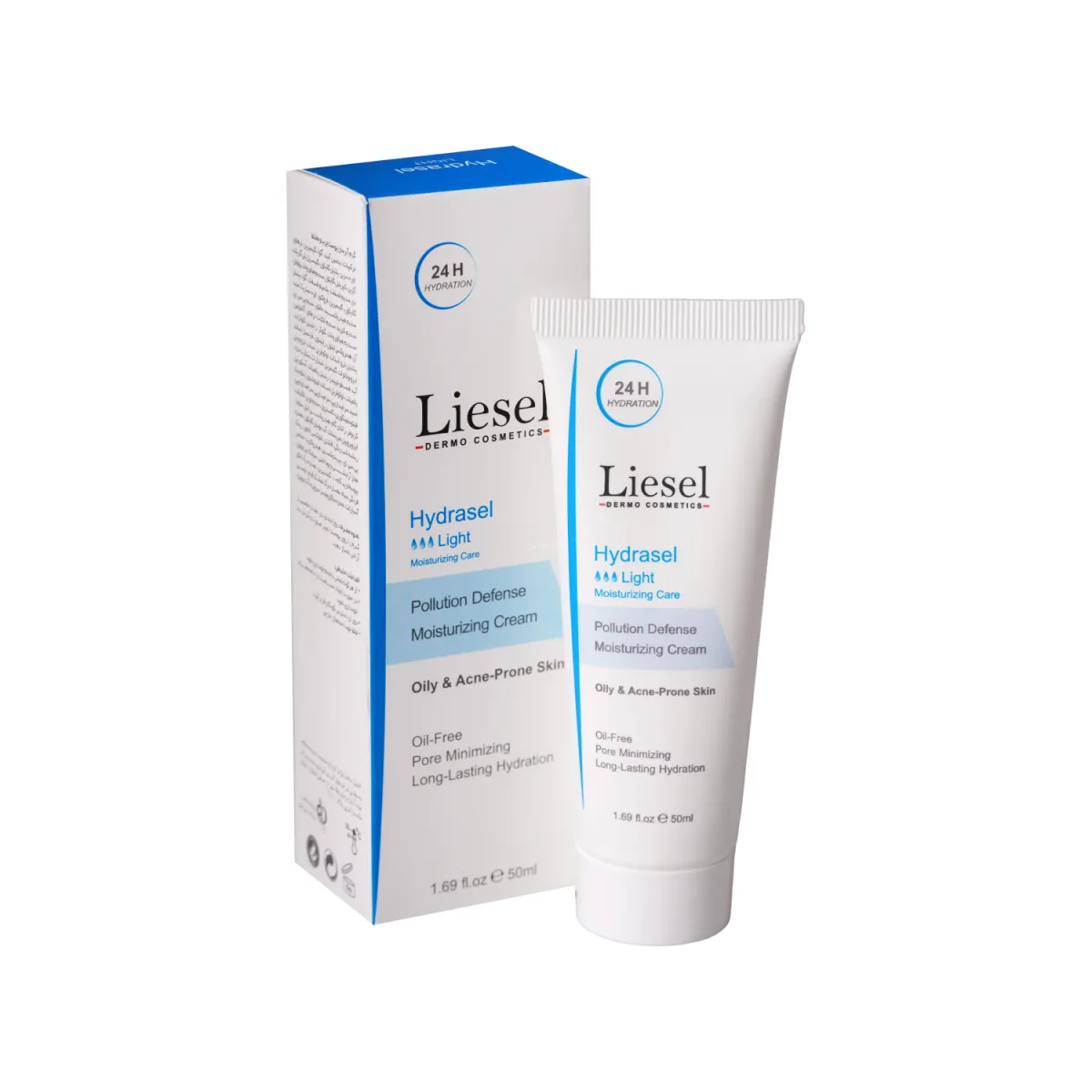 کرم آبرسان لایسل مناسب پوست چرب و آکنه‌ دار مدل Hydrasel Light