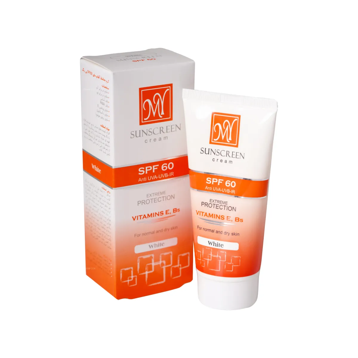 کرم ضد آفتاب SPF60 مای بدون رنگ مناسب پوست معمولی تا خشک