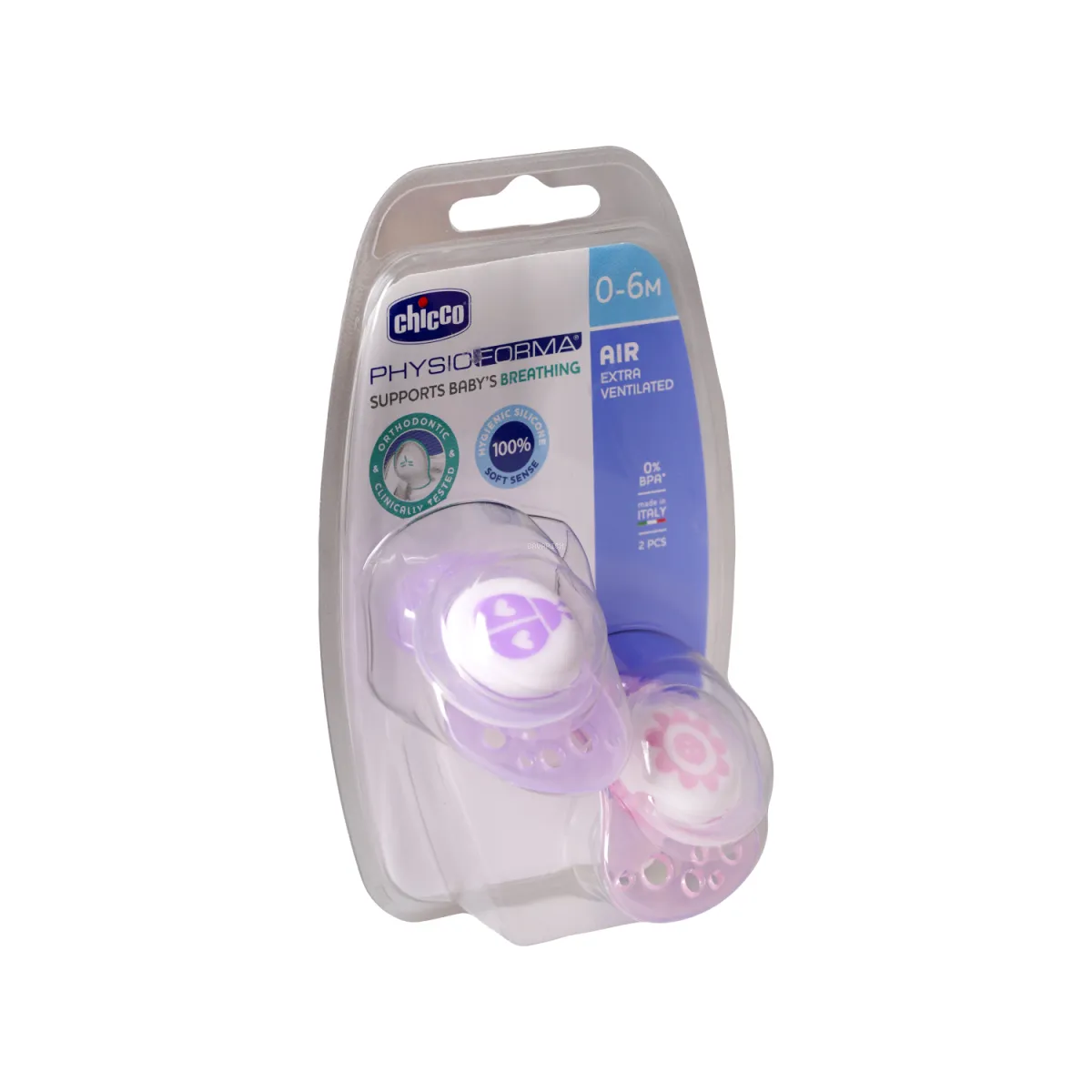 پستانک چیکو طرح گل و کفشدوزک مناسب ۶-۰ ماه