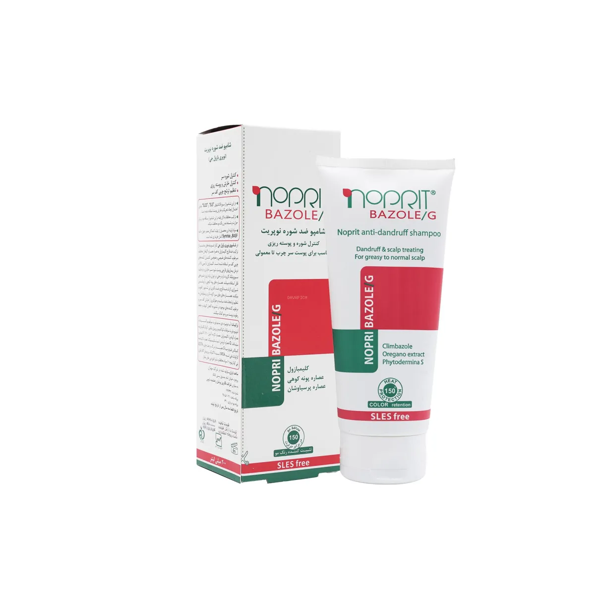 شامپو ضد شوره نوپریت (نوپری بازول جی) مناسب پوست سر چرب تا معمولی
