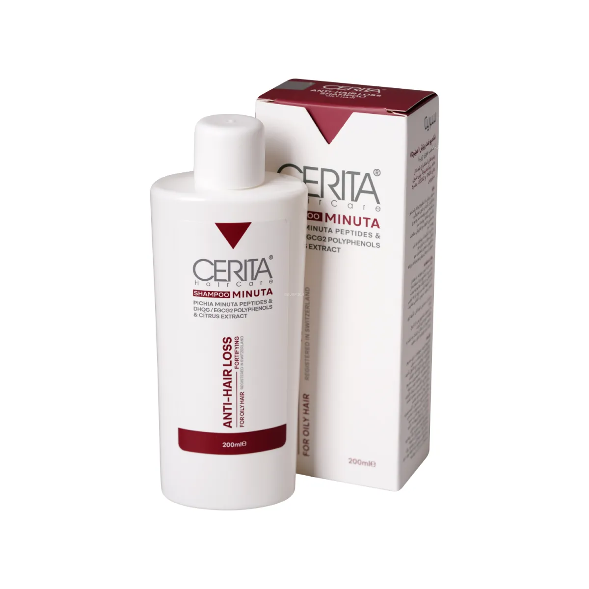 شامپو ضد ریزش مینوتا سریتا مناسب موی چرب 200 میلی لیتر