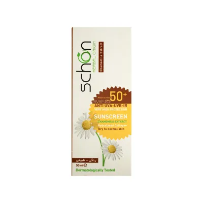 کرم ضد آفتاب SPF50 گیاهی شون رنگ طبیعی مناسب پوست خشک تا معمولی
