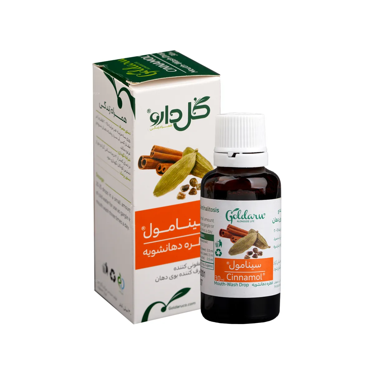 قطره دهان شویه سینامول گل دارو