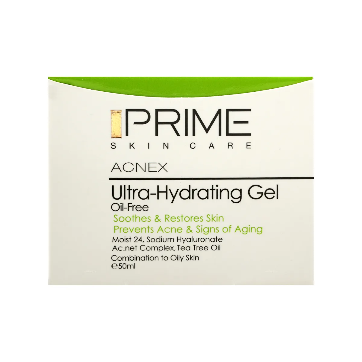 ژل آبرسان قوی پرایم مدل Acnex مناسب پوست چرب