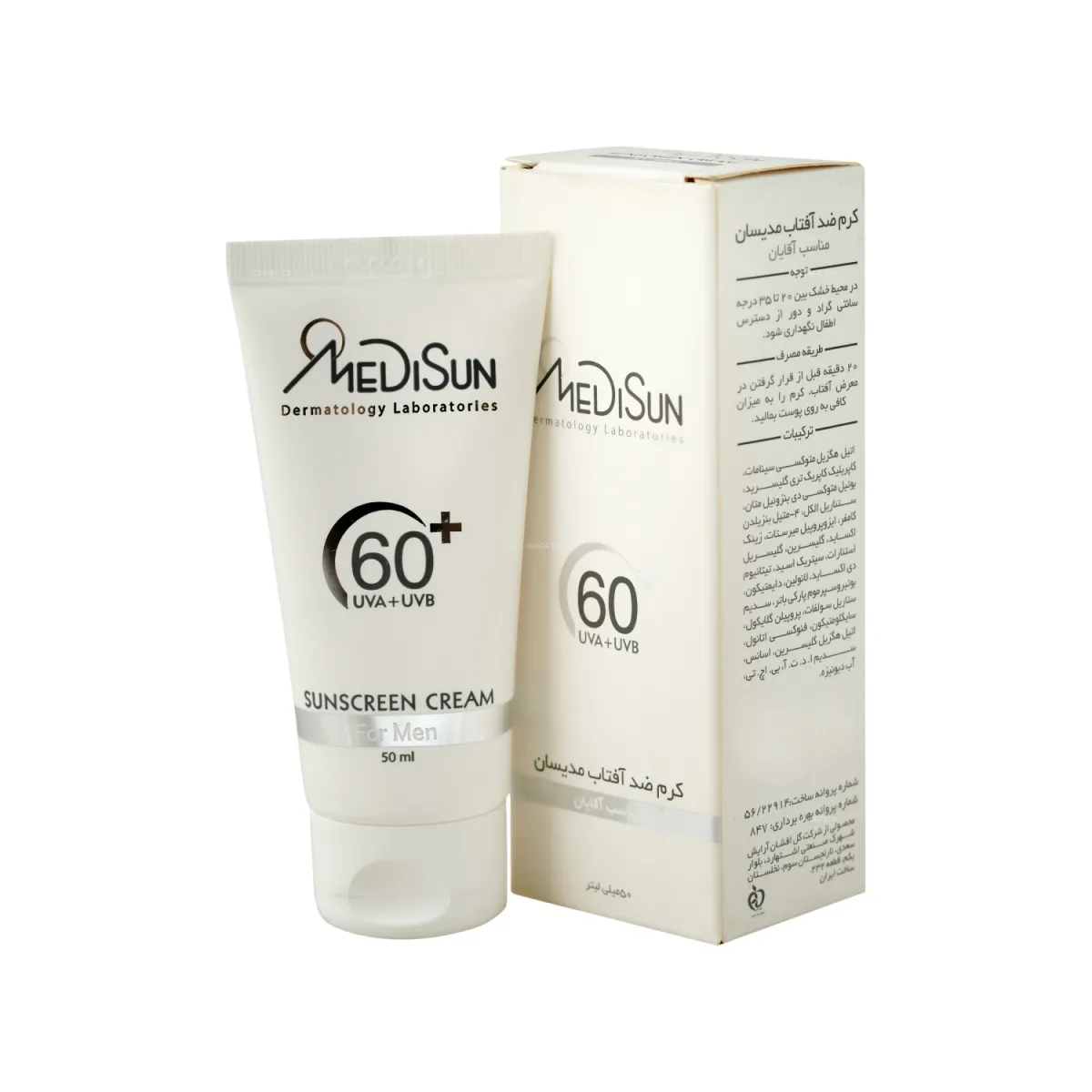 کرم ضد آفتاب SPF60 مدیسان مناسب آقایان
