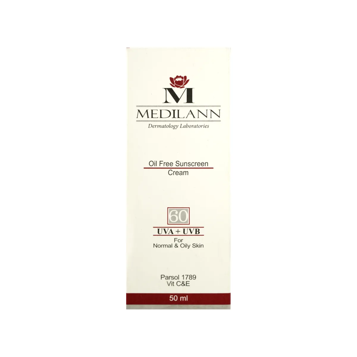 کرم ضد آفتاب SPF60 مدیلن بدون رنگ مناسب پوست چرب و معمولی