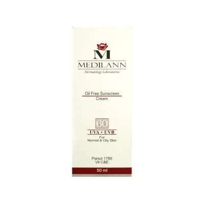 کرم ضد آفتاب SPF60 مدیلن بدون رنگ مناسب پوست چرب و معمولی