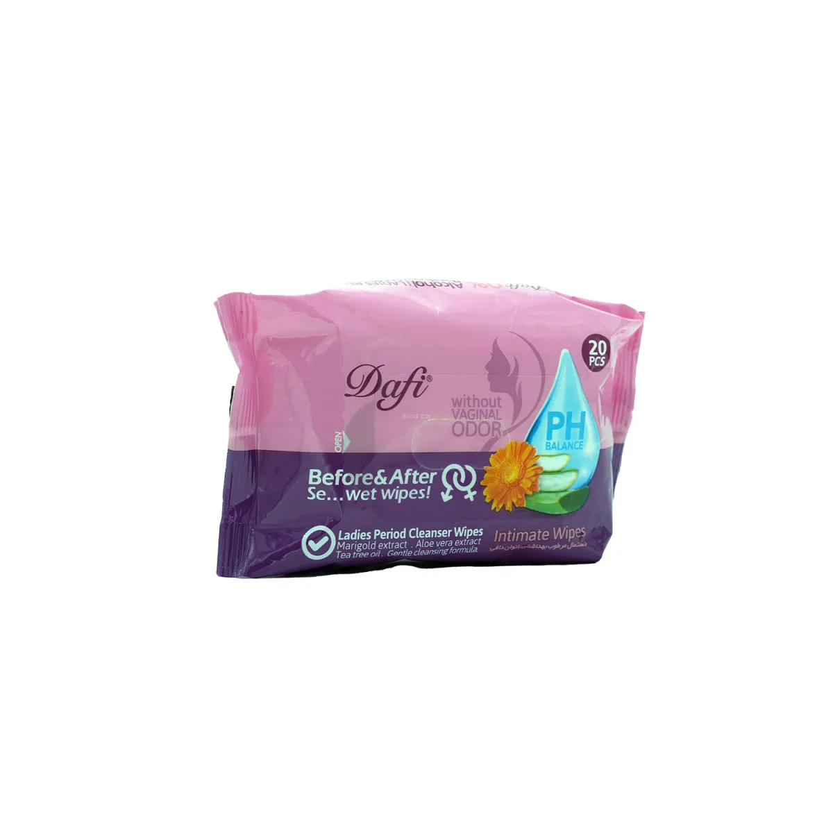 دستمال مرطوب بهداشتی بانوان دافی