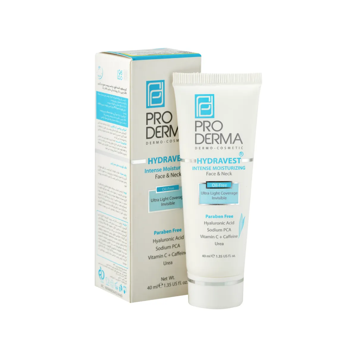 کرم مرطوب کننده قوی پرودرما مناسب پوست صورت و گردن مدل Hydravest