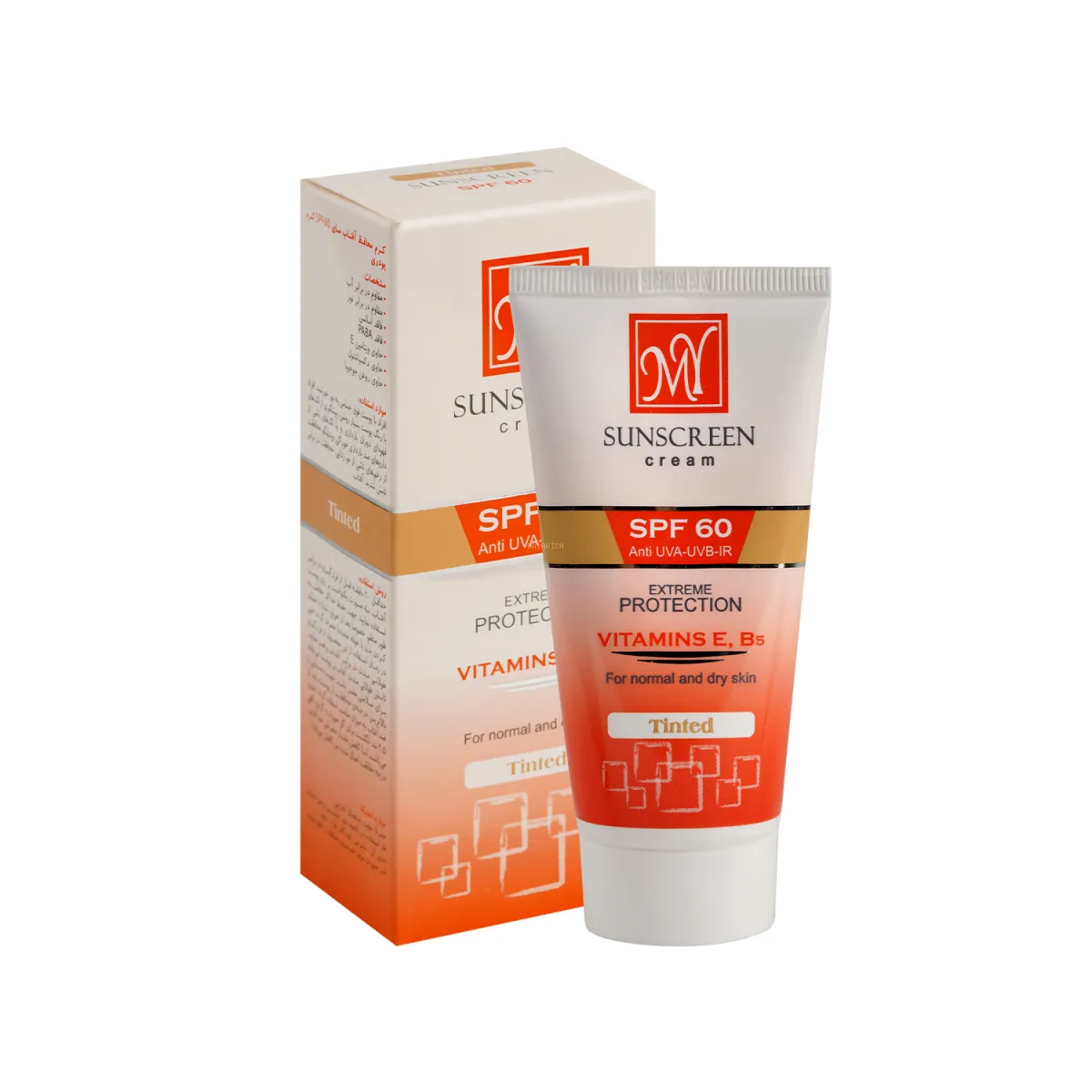 کرم ضد آفتاب SPF60 مای رنگی مناسب پوست معمولی و خشک