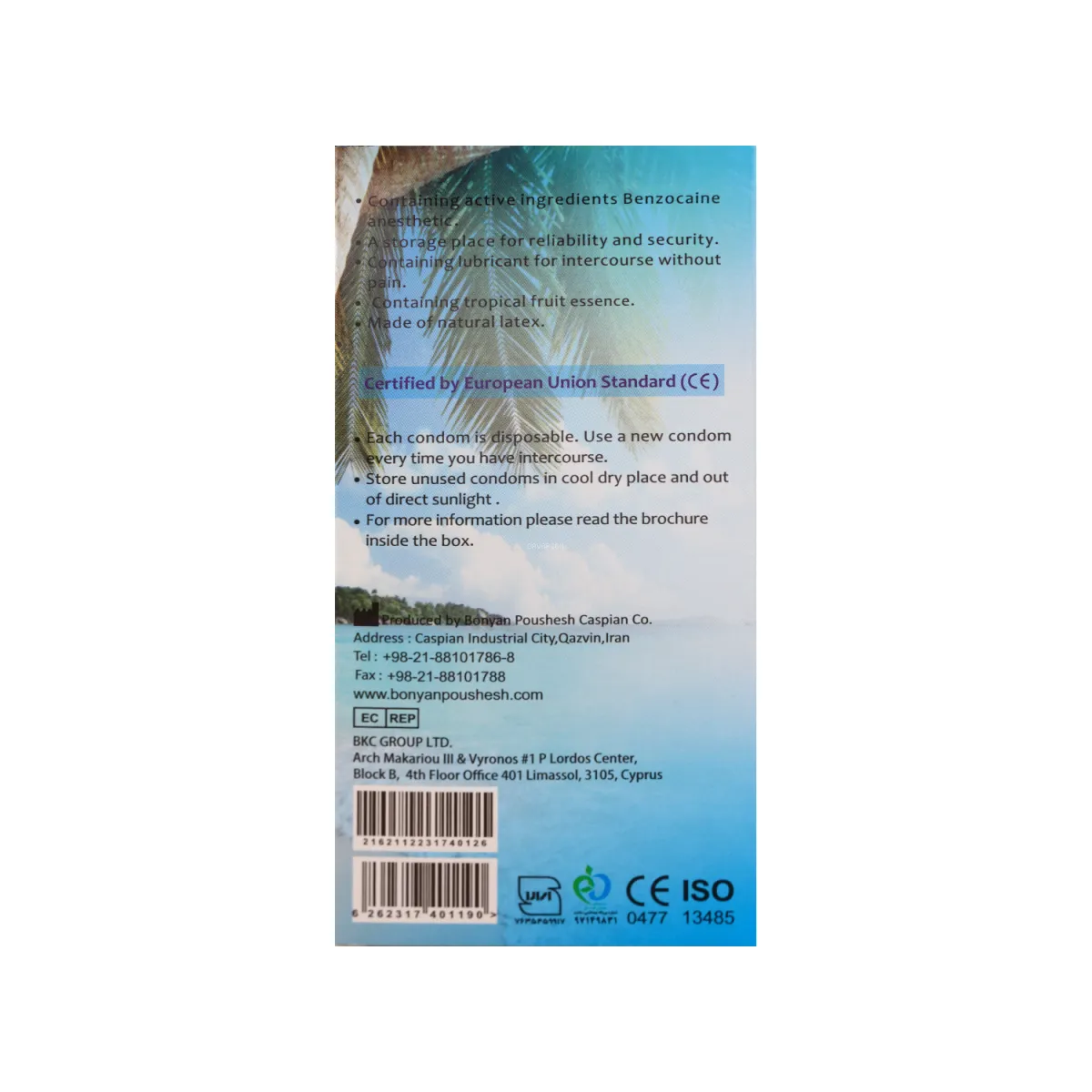 کاندوم تاخیری کلایمکس مدل Tropical