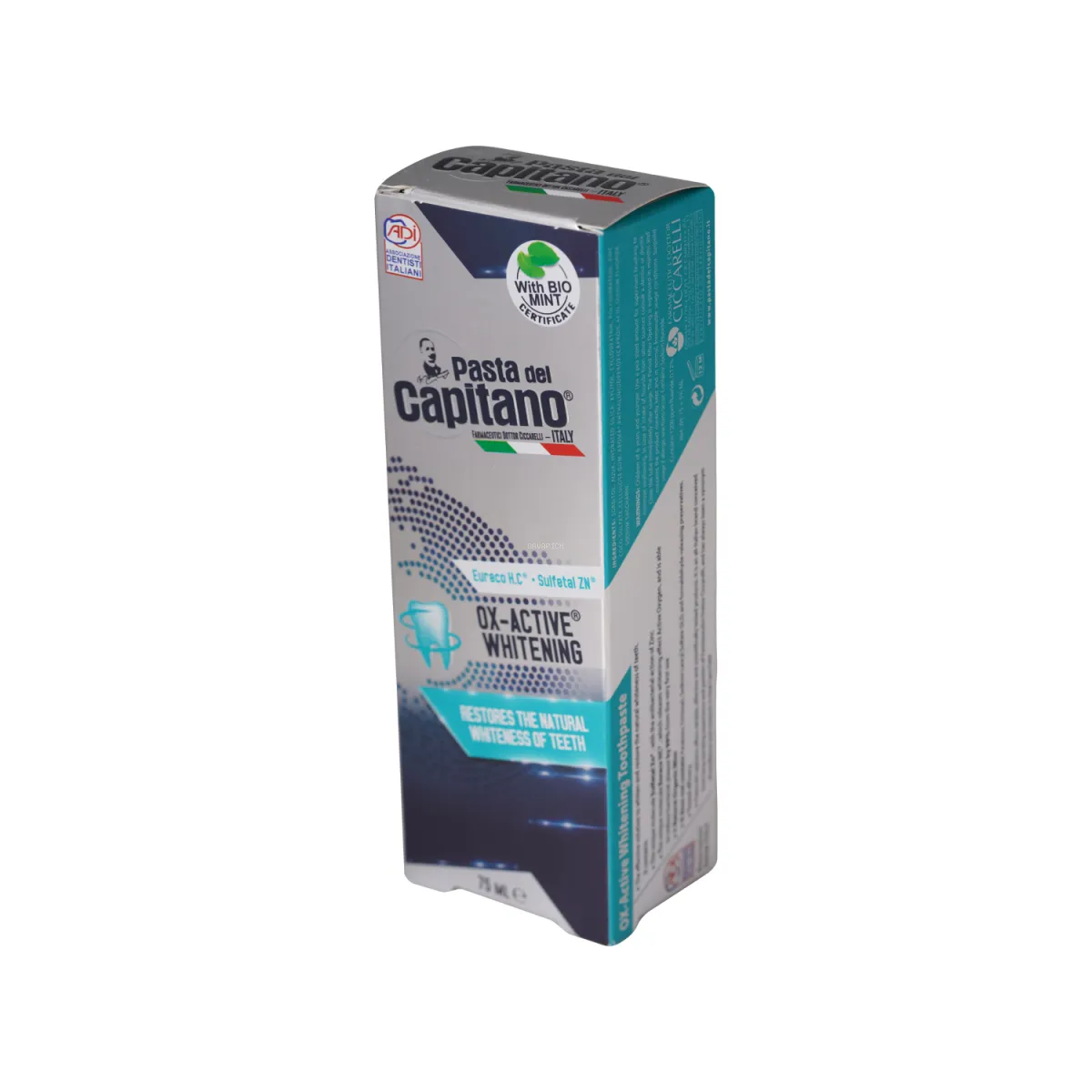 خمیر دندان سفید کننده پاستا دل کاپیتانو مدل OX-Active