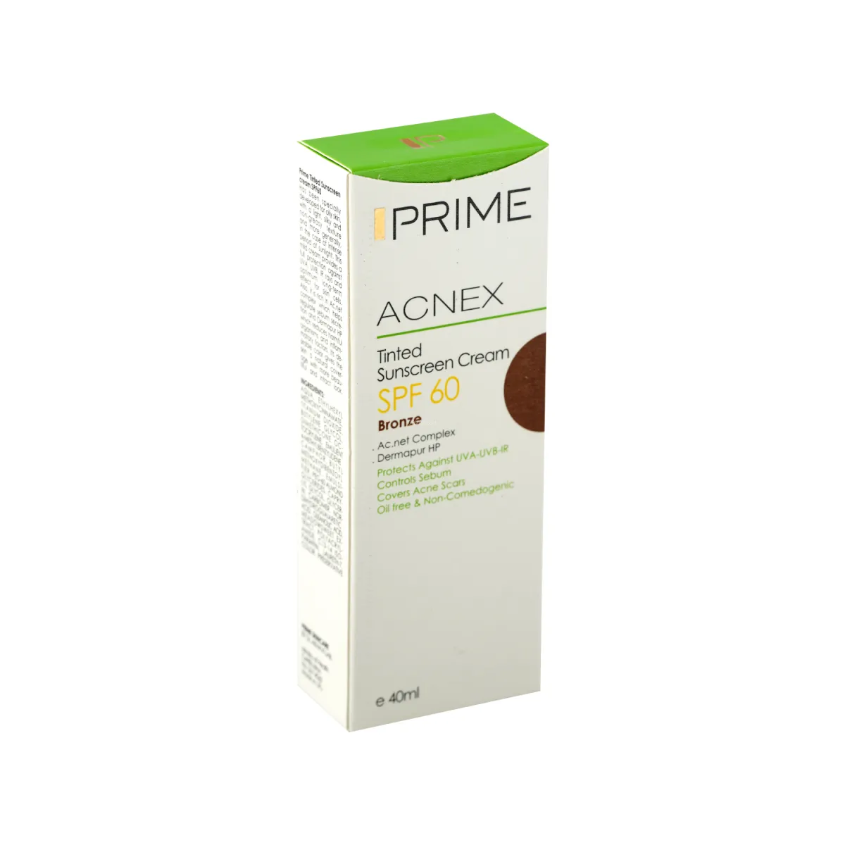 کرم ضد آفتاب SPF60 پرایم مدل Acnex رنگ برنزه