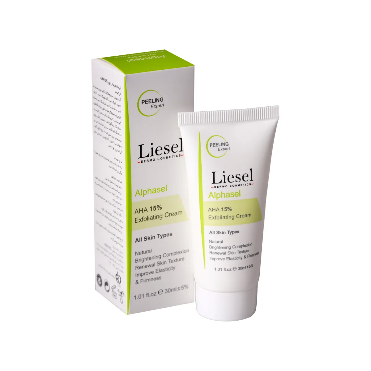 کرم لایه بردار صورت و گردن لایسل مدل Alphasel