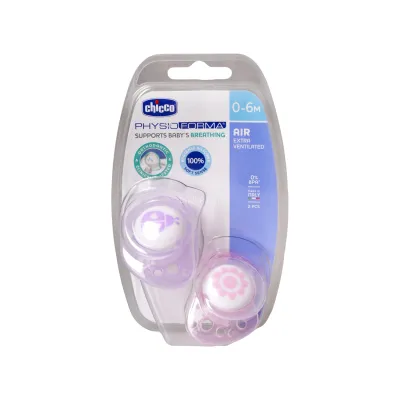 پستانک چیکو طرح گل و کفشدوزک مناسب ۶-۰ ماه