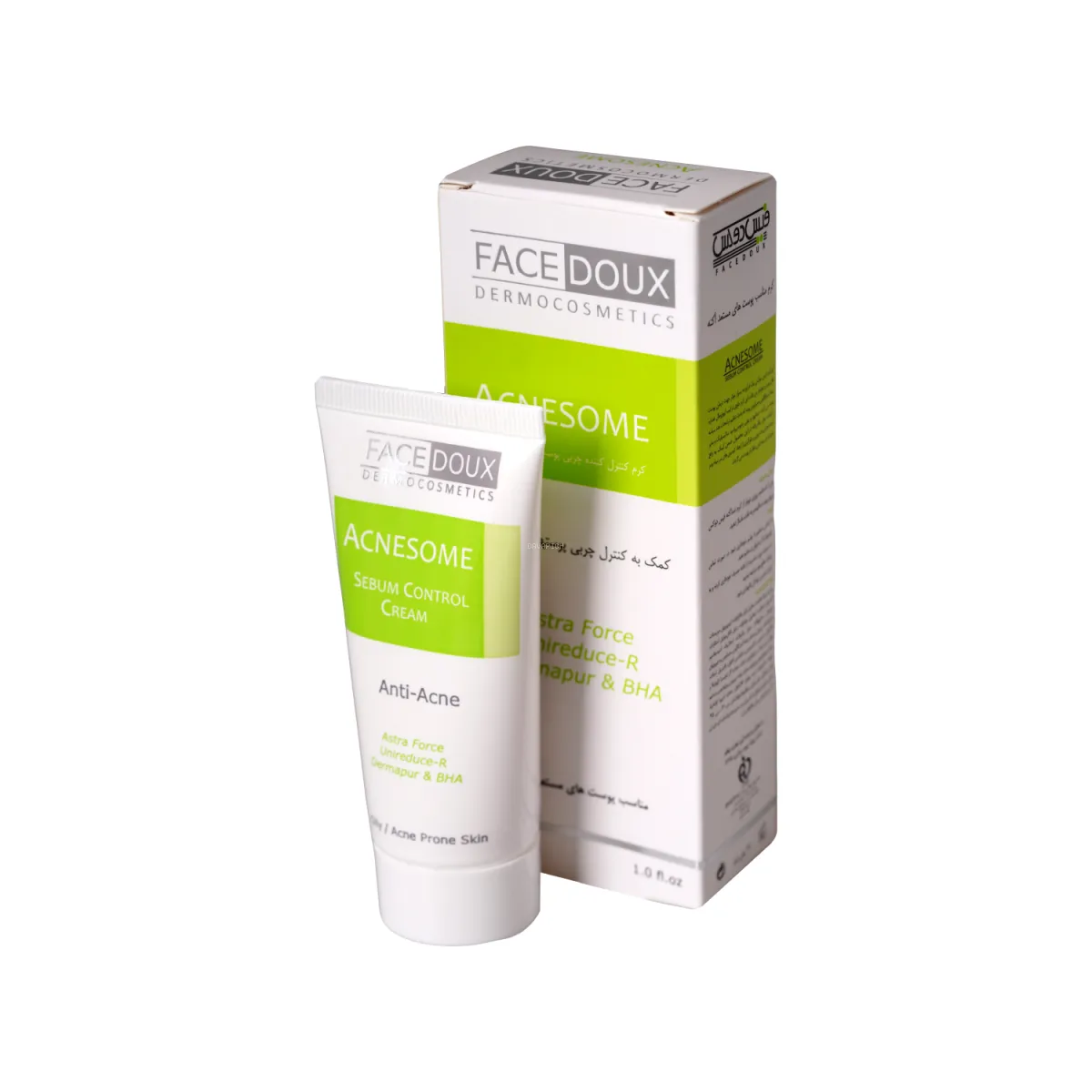 کرم کنترل کننده چربی پوست صورت فیس دوکس مدل Acnesome