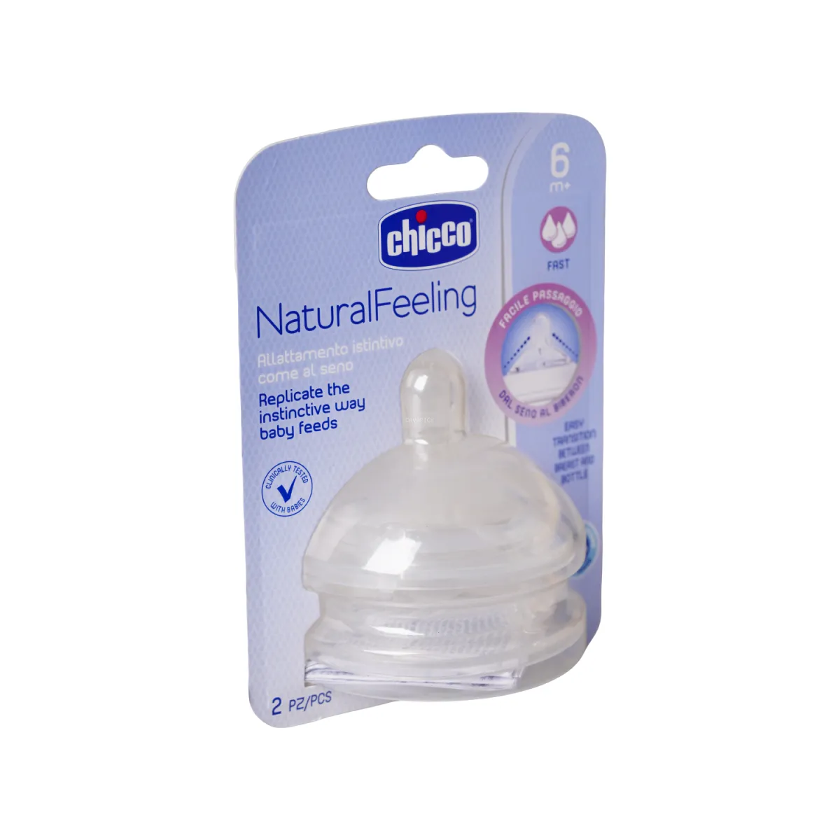 سرشیشه پستانک چیکو مدل Natural Feeling سایز 3