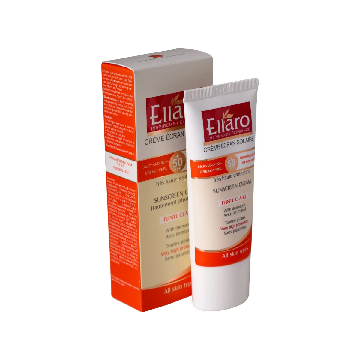 کرم ضد آفتاب SPF50 الارو مدل Teinte Claire رنگی مناسب انواع پوست