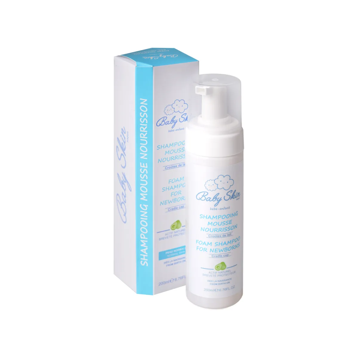 شامپو فوم ضد شوره نوزادان بیبی اسکین 200 میلی لیتر