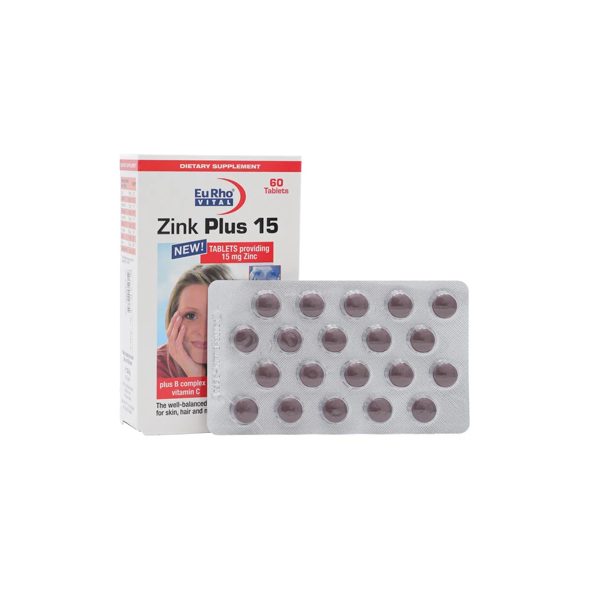 کپسول زینک پلاس یوروویتال 1۵ میلی گرم