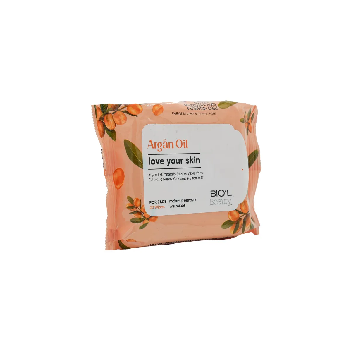 دستمال مرطوب پاک کننده آرایش بیول حاوی روغن آرگان