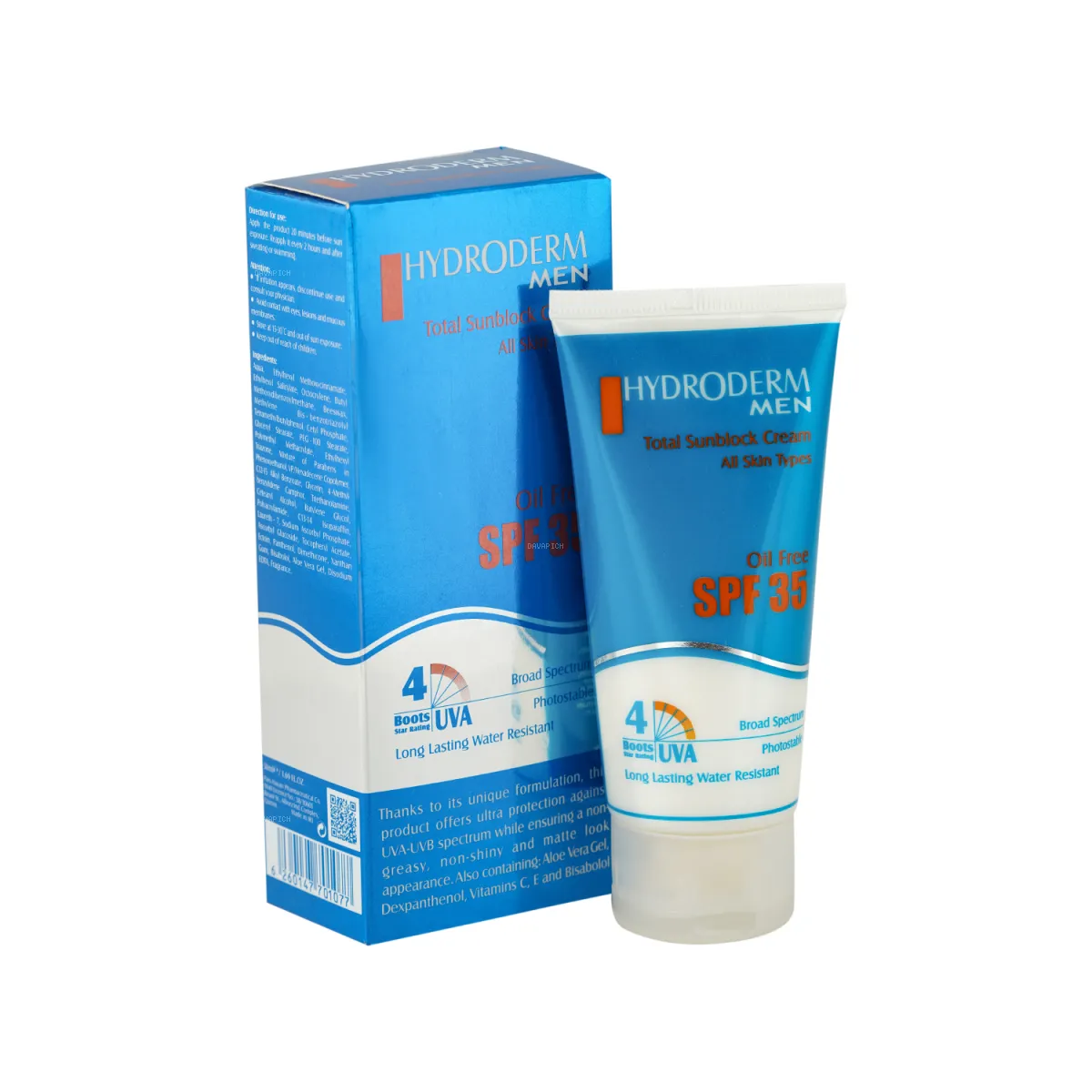 کرم ضد آفتاب SPF35 هیدرودرم مناسب انواع پوست آقایان