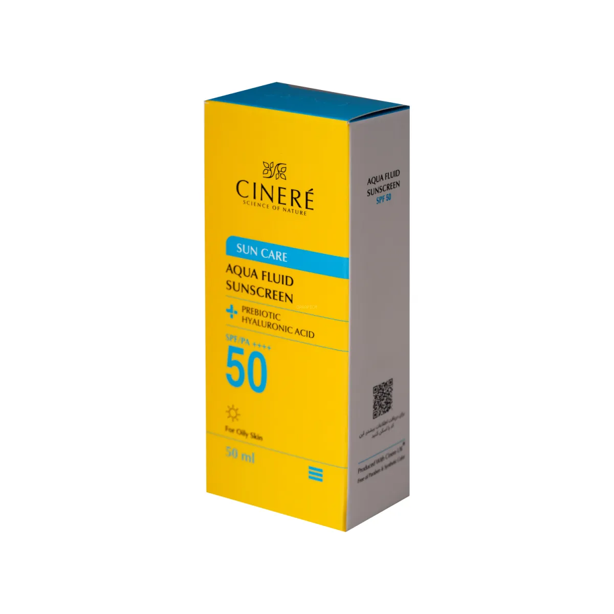 فلوئید ضد آفتاب SPF50 سینره مناسب پوست چرب