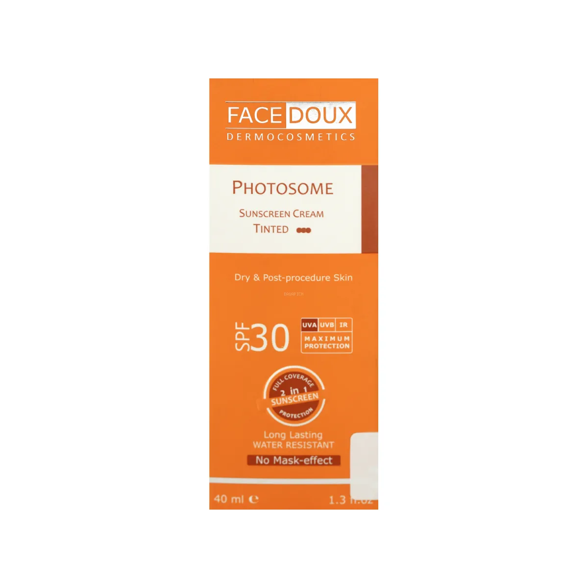 کرم ضد آفتاب SPF30 فیس دوکس رنگ تیره مناسب پوست خشک
