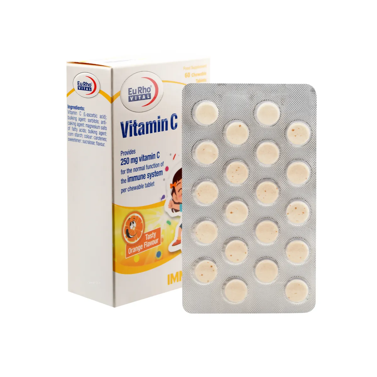 قرص ویتامین C یوروویتال 250 میلی گرم