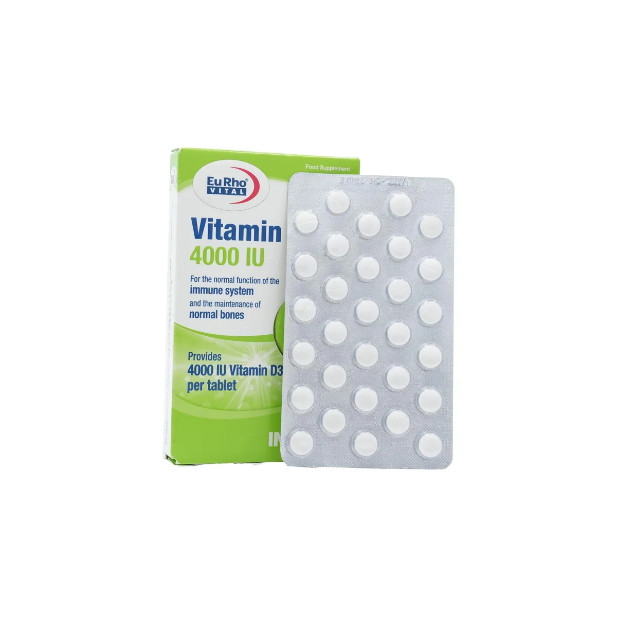 قرص ویتامین D3 یوروویتال 4000 واحد