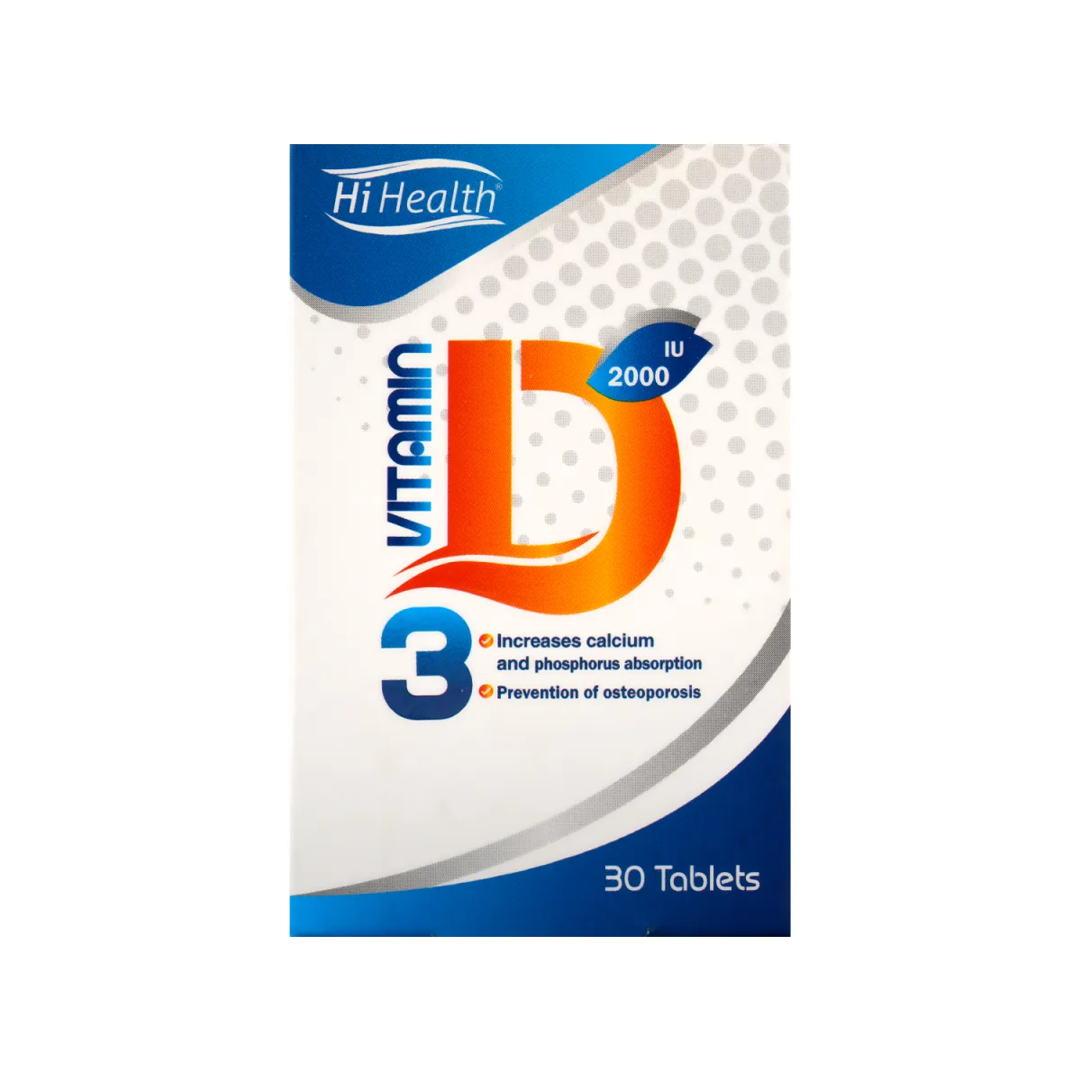 قرص ویتامین D3 های هلث 2000 واحد