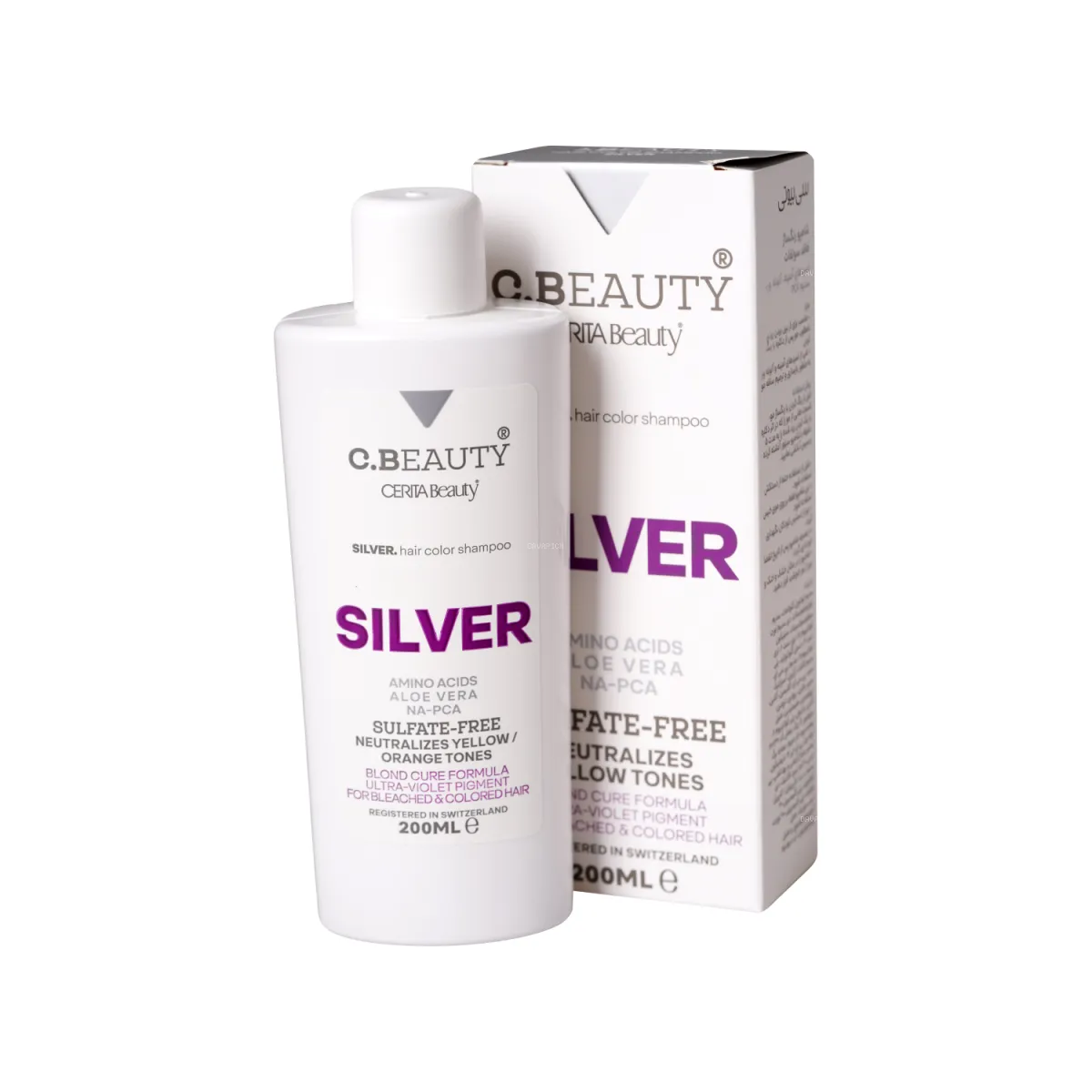 شامپو رنگساژ سی بیوتی رنگ نقره‌ ای 200 میلی لیتر