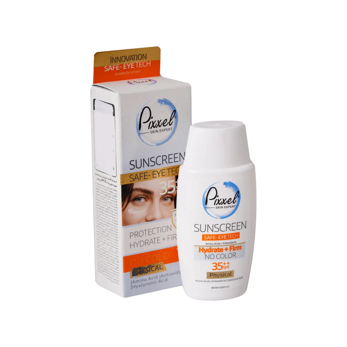 کرم ضد آفتاب دور چشم SPF35 پیکسل مدل Physical بدون رنگ