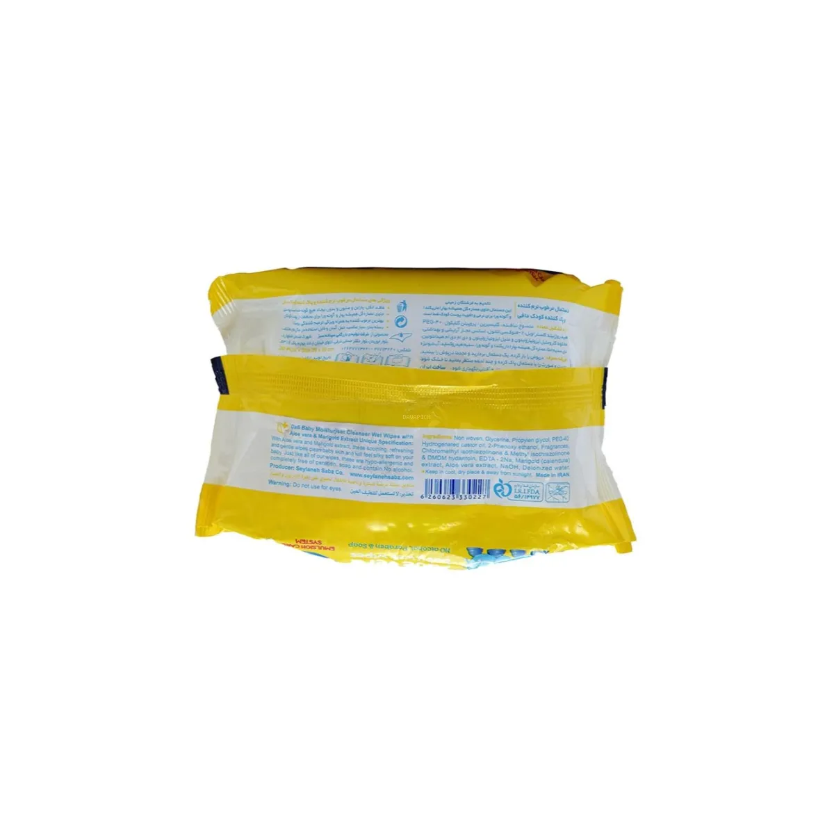 دستمال مرطوب نرم کننده و پاک کننده کودک دافی حاوی آلوئه ورا