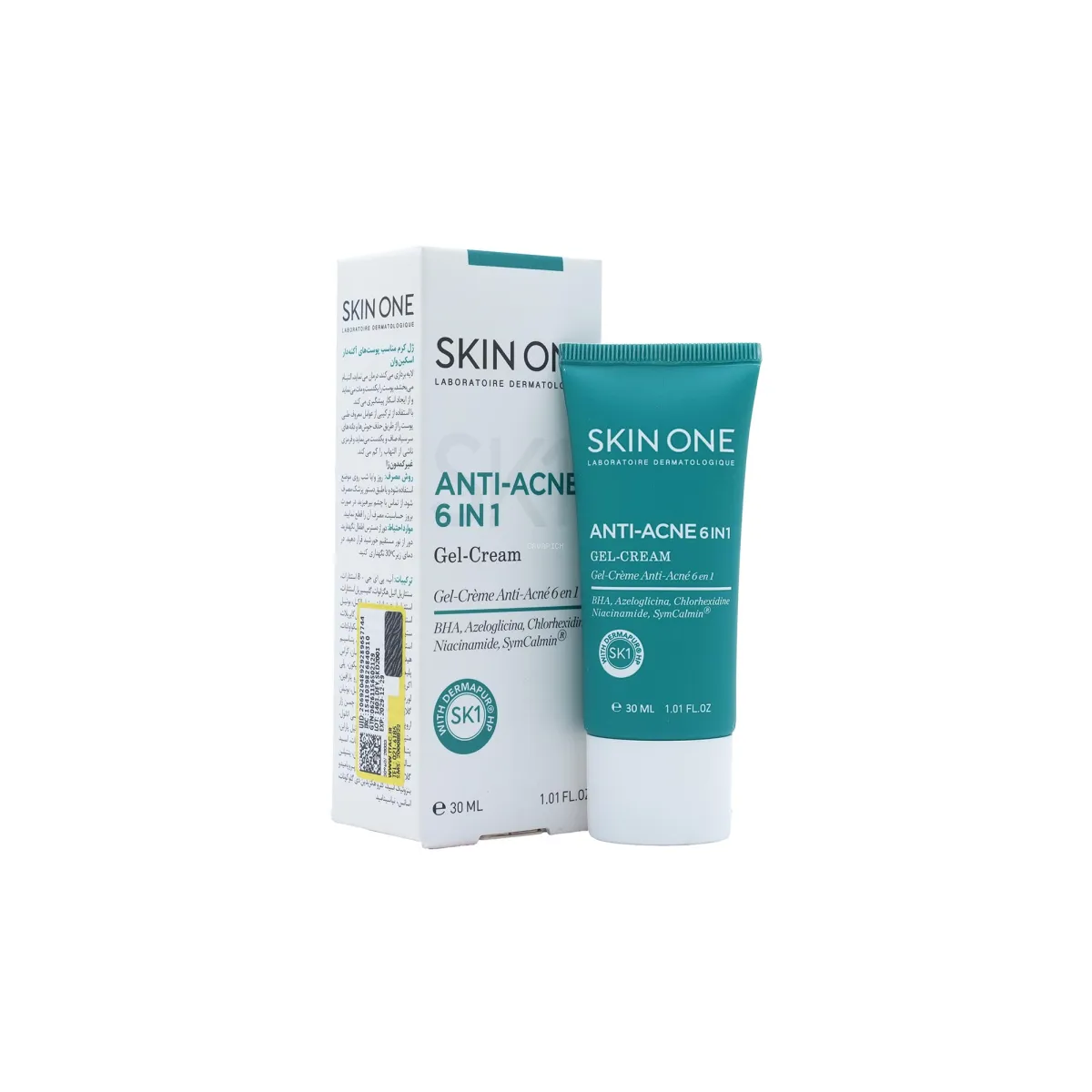 ژل کرم اسکین وان مدل 6in1 مناسب پوست های آکنه دار 