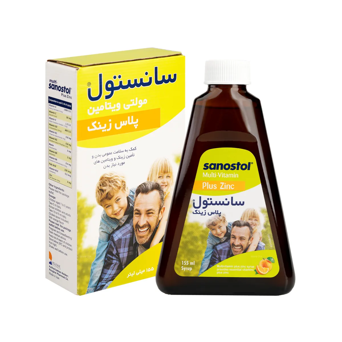 شربت مولتی ویتامین زینک پلاس سانستول